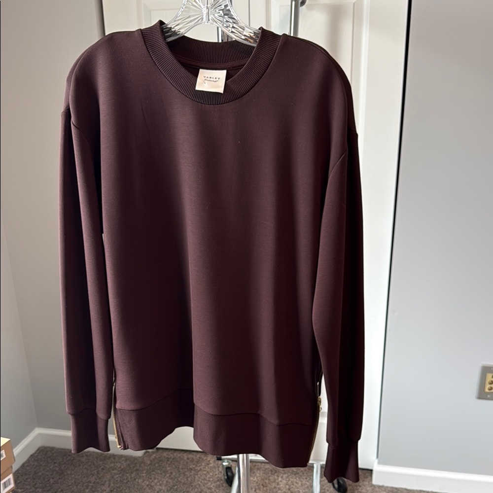 Varley double soft sweatshirt in coffee bean